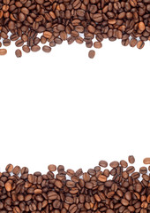 Brown roasted coffee beans