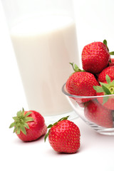 Strawberry and milk