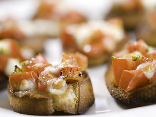bruschetta on white