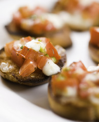 bruschetta group on white