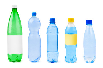 Naklejka premium Collection of water bottles