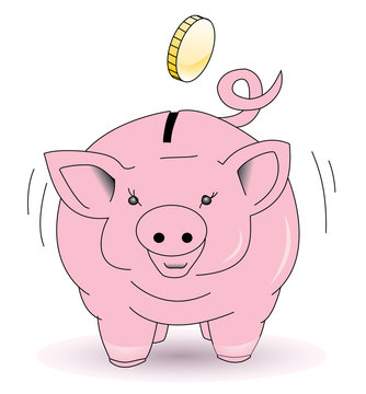 Piggy bank collect coins
