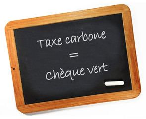 Obraz premium taxe carbone = chèque vert
