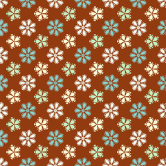 retro flower pattern