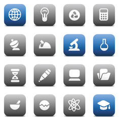 Matt buttons for science and education