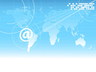 abstract vector concept  backdrop with global connection idea