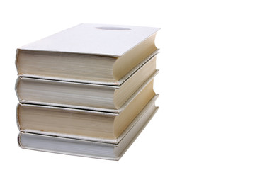 books on white background