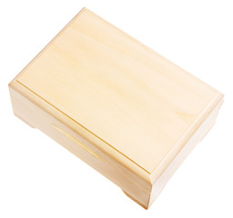 wooden box isolated on white