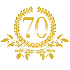 70-Lorbeerkranz mit Eichenblatt Dekor