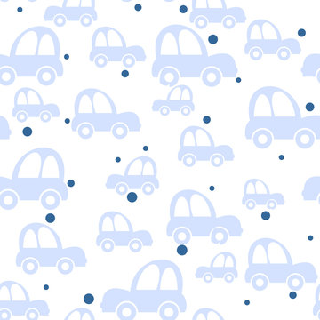 Seamless toy car background for baby boy