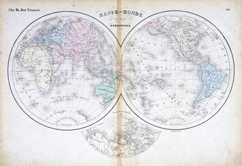 Old World map of 1879