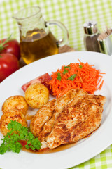 Hühnerbrust mit Bratkartoffeln