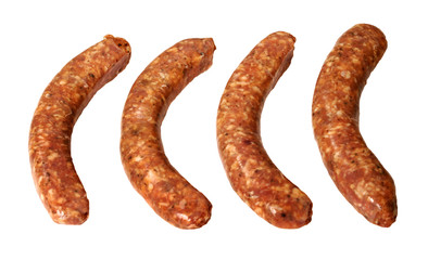 four breakfast sausages