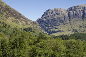 Glen Coe, Scotland, view towards Bidean nam Bian