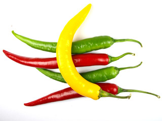 colored chili peppers