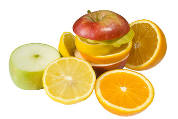 Obraz na płótnie Canvas Sliced Fruit