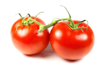cherry tomatoe on white background