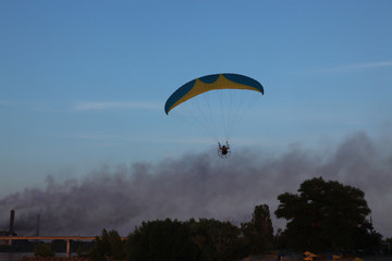Paraplane in flight