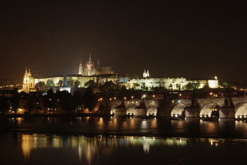 Fototapeta na wymiar Czech republic,Prague, Castle, Charles bridge