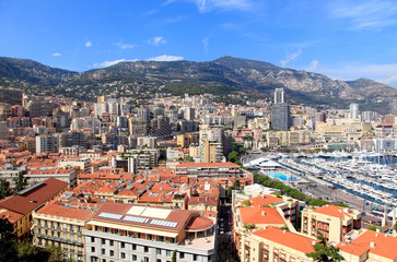 Fototapeta na wymiar Aerial view of Monte-Carlo Monaco