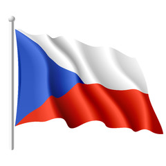 Flag of the Czech Republic. Vector illustration.