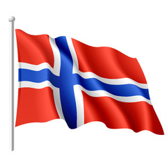 Flag of Norway. Vector illustration.