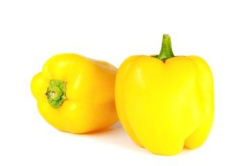 Isolated yellow pepper