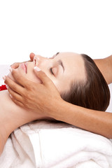 Fototapeta na wymiar Facial massage