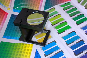 Magnifying Glass on Color Swatches Series