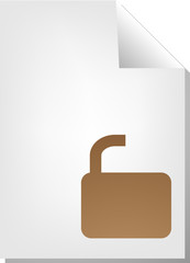 Unlocked document icon