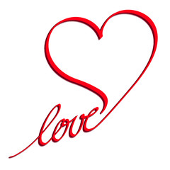 Love-Schriftzug mit Herz
