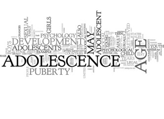 Adolescence tag cloud