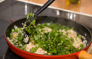 preparing Risotto