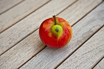 zwei Äpfel sind zusammengewachsen, Obst