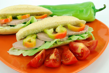 sandwich with salad