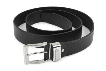 Black leather belt