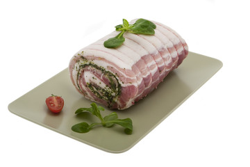 Schweinefleisch als Rollbraten