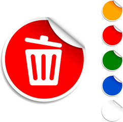 Recycle bin  sheet icon. Vector illustration