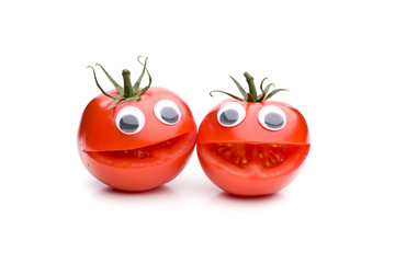 Ein Paar lachender Tomaten