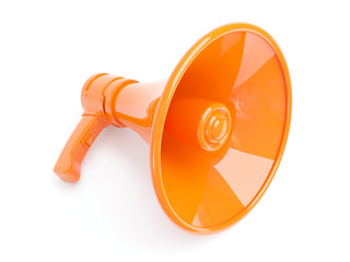 3d Orange Megaphone