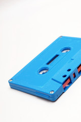 blaue audio cassette