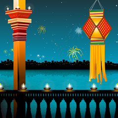 lamp lighting, diwali