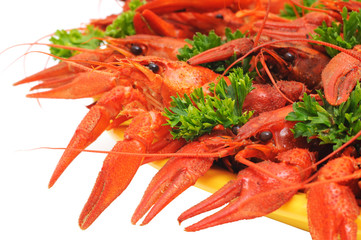 Boiled crayfish