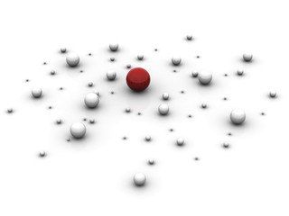 Abstract pattern from balls