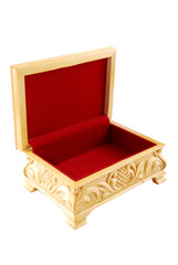 White casket from a tree