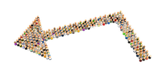 Cartoon Crowd, Corner Arrow