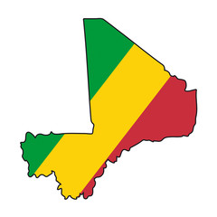 mappa bandiera Mali