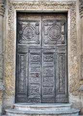 The portal of Santa Chiara church. Matera. Basilicata.