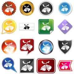 christmas bells icon variety set