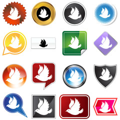 dove icon variety set